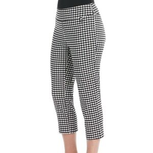 Rafaella Black and White Gingham Capris